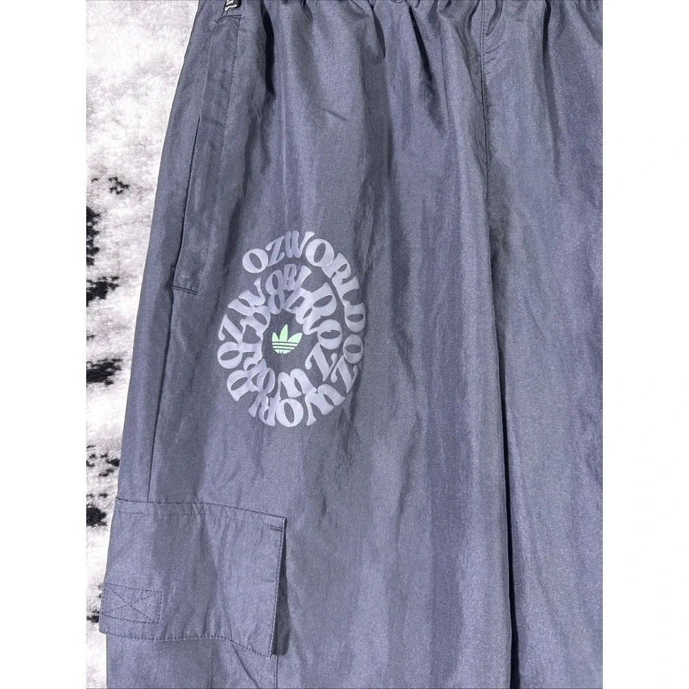 Adidas Ozworld Joggers Mens Size Small Black Cargo Tapered Skater Punk Y2k Wove